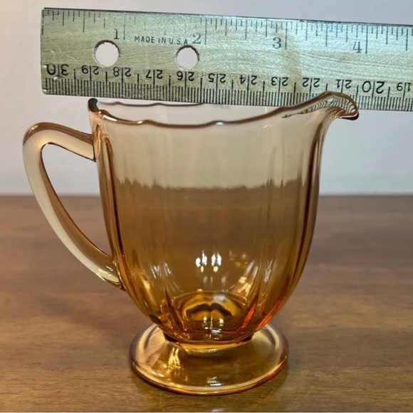 Vintage Amber Depression Glass Creamer - Picture 5 of 6